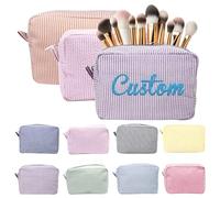 Borsa cosmetica ricamata personalizzata, Graziosa borsa per il trucco per donne e ragazze, trousse da viaggio per lei mamma, compleanno, fidanzata