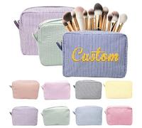 Borsa cosmetica ricamata personalizzata, Graziosa borsa per il trucco per donne e ragazze, trousse da viaggio per lei mamma, compleanno, fidanzata