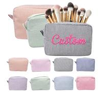 Borsa cosmetica ricamata personalizzata, Graziosa borsa per il trucco per donne e ragazze, trousse da viaggio per lei mamma, compleanno, fidanzata