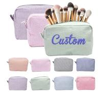 Borsa cosmetica ricamata personalizzata, Graziosa borsa per il trucco per donne e ragazze, trousse da viaggio per lei mamma, compleanno, fidanzata