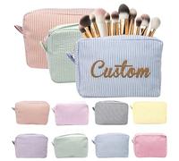 Borsa cosmetica ricamata personalizzata, Graziosa borsa per il trucco per donne e ragazze, trousse da viaggio per lei mamma, compleanno, fidanzata