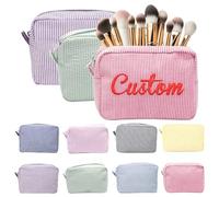 Borsa cosmetica ricamata personalizzata, Graziosa borsa per il trucco per donne e ragazze, trousse da viaggio per lei mamma, compleanno, fidanzata
