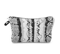 Borsa Cosmetica Segmenti Di Linea Nera Pochette Mare,Pochette Trucchi,Astuccio Trucchi,Portatile Da Viaggio Pochette Beauty Case Da Viaggio,Travel Essentials,Coin Purse,Portamonete