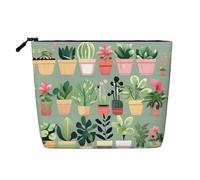 Borsa cosmetica stampata con pianta bonsai, borsa da toilette da donna, adatta per viaggi di piacere e per la conservazione quotidiana.