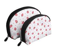 Borsa cosmetica Strawberry Red Spot, pochette da viaggio per donne e ragazze