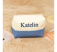 Borsa Cosmetica Su Ordinazione Di Qualsiasi Nome, Borsa Del Trucco Personalizzata Del Ricamo, Donne Ragazze Fanno Su La Borsa Cosmetica Del Lavaggio Regalo Della Damigella D'onore Della Sposa