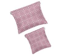 Borsa cosmetica tascabile, borsa da trucco da viaggio impermeabile con motivo geometrico rosa, mini astuccio portatile senza cerniera per le donne