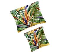 Borsa cosmetica tascabile, borsa da viaggio impermeabile con motivo geometrico caleidoscopio, mini trousse portatile per il trucco, senza cerniera, da donna, Multicolore 09, 7.1x5.8 inch/4.7x4.5 inch