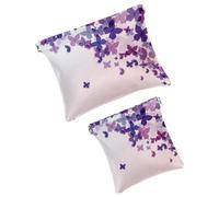 Borsa cosmetica tascabile, borsa da viaggio impermeabile con motivo geometrico caleidoscopio, mini trousse portatile per il trucco, senza cerniera, da donna, Multicolore 05, 7.1x5.8 inch/4.7x4.5 inch