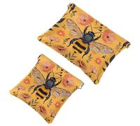 Borsa cosmetica tascabile con chiusura a pressione, con segni zodiacali, pianeti, simboli, impermeabile, da viaggio, per il trucco, portatile, senza cerniera, da donna, Multicolore 07, 7.1x5.8