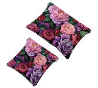 Borsa cosmetica tascabile con chiusura a pressione, con segni zodiacali, pianeti, simboli, impermeabile, da viaggio, per il trucco, portatile, senza cerniera, da donna, Multicolore 05, 7.1x5.8