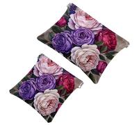 Borsa cosmetica tascabile con chiusura a pressione, con segni zodiacali, pianeti, simboli, impermeabile, da viaggio, per il trucco, portatile, senza cerniera, da donna, Multicolore 06, 7.1x5.8