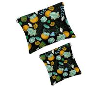 Borsa cosmetica tascabile con chiusura a pressione, divertente e carina, spaziale, pianeta, universo, impermeabile, da viaggio, per il trucco, portatile, senza cerniera, da donna, Multicolore 03,