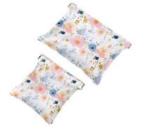 Borsa cosmetica tascabile con chiusura a pressione, graziosa borsa per il trucco da viaggio impermeabile, con funghi, farfalle, fiori, borsa per il trucco, portatile, senza cerniera, da donna,