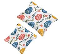 Borsa cosmetica tascabile con chiusura a pressione, grazioso coniglietto pasquale e fiori primaverili, impermeabile, da viaggio, mini astuccio portatile per il trucco, senza cerniera, da donna,