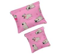 Borsa cosmetica tascabile, con chiusura a pressione, vintage, con motivo Tridente nautico, impermeabile, da viaggio, per il trucco, senza cerniera, da donna, Multicolore 06, 7.1x5.8 inch/4.7x4.5 inch