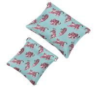 Borsa cosmetica tascabile, con parte superiore a pressione, colore bianco e nero, con sei lische di pesce, impermeabile, da viaggio, per il trucco, portatile, senza cerniera, per donne, Multicolore