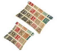 Borsa cosmetica tascabile, con parte superiore a pressione, colore bianco e nero, con sei lische di pesce, impermeabile, da viaggio, per il trucco, portatile, senza cerniera, per donne, Multicolore