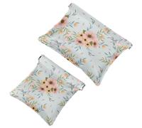 Borsa cosmetica tascabile, con parte superiore a pressione, colore bianco e nero, con sei lische di pesce, impermeabile, da viaggio, per il trucco, portatile, senza cerniera, per donne, Multicolore