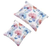 Borsa cosmetica tascabile, con parte superiore a pressione, con graziosi ricci della foresta, funghi e foglie autunnali, impermeabile, da viaggio, per il trucco, portatile, senza cerniera, da donna,