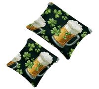 Borsa cosmetica tascabile, da schiacciare, con primo piano, impermeabile, da viaggio, per il trucco, portatile, senza cerniera, da donna, Multicolore 10, 7.1x5.8 inch/4.7x4.5 inch