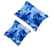 Borsa cosmetica tascabile, da schiacciare, con primo piano, impermeabile, da viaggio, per il trucco, portatile, senza cerniera, da donna, Multicolore 08, 7.1x5.8 inch/4.7x4.5 inch