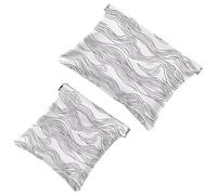 Borsa cosmetica tascabile da spremere, Line Art Rose Sfondo verde salvia impermeabile borsa per trucco da viaggio per borsa, mini astuccio portatile per trucco senza cerniera per le donne, Multicolore