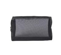 Borsa cosmetica trasparente con cerniera a rete da donna, organizer necessario, alla moda, piccola e grande, nera, per articoli da toeletta, *2, B