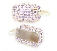 Borsa cosmetica trasparente con drago viola, regalo per le vacanze in famiglia, con scritta "I'm Just a Fig of Your Imagination", Imagination Mb Regno Unito, BORSA