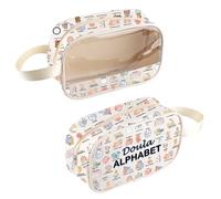 Borsa cosmetica trasparente con lettera dell'alfabeto Doula regalo di ringraziamento per ostetrica L&D infermiera ostetrica ginecologia, Doulabag