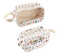 Borsa cosmetica trasparente con lettera dell'alfabeto Kansas City, regalo per gli amanti del Kansas, regalo per chi viaggia in Kansas, Borsa da città Kan