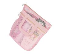 Borsa cosmetica trasparente di grande capacità per l'organizzazione del bagno, organizer per articoli da toeletta e accessori Borsa organizer per articoli da toeletta in rete trasparente, A, Taglia