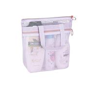 Borsa cosmetica trasparente di grande capacità per l'organizzazione del bagno, organizer per articoli da toeletta e accessori Borsa organizer per articoli da toeletta in rete trasparente, bianco