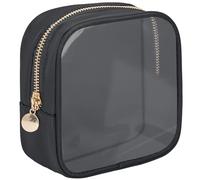 Borsa cosmetica trasparente Mini borsa per il trucco da donna piccola borsa cosmetica per borsa con cerniera carino sacchetti per trucco articoli da toeletta da viaggio essenziali borsa preppy borse