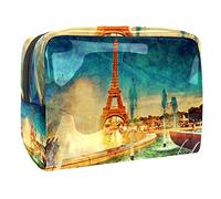 Borsa cosmetica vintage con monumenti antichi luoghi di interesse per le donne borsa carina alla moda borsa per il trucco impermeabile borsa da viaggio spaziosa borsa da toilette regalo per ragazze,