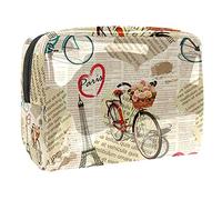 Borsa cosmetica vintage con monumenti antichi luoghi di interesse per le donne borsa carina alla moda borsa per il trucco impermeabile borsa da viaggio spaziosa borsa da toilette regalo per ragazze,