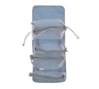 Borsa Cosmetici 4 in 1 e Staccabile, Pieghevole in PU | Trasparenza Visibile, Tracolla Regolabile, Scomparti Indipendenti, Tasche a Rete, per Viaggio e Hotel Bagno