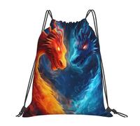 Borsa Coulisse Abstract Fire Dragon Galaxy Long Borsa Palestra Pieghevole Zaino Sportivo Yoga per Vita Quotidiana Viaggi Nuoto