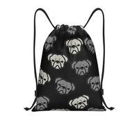 Borsa Coulisse American Bulldog Head Print Borsa con Coulisse Stringa Zainetto Escursionismo per Scuola Shopping Vita Quotidiana