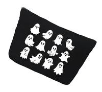 Borsa culturale | Organizzatore per il trucco da 22 cm | Borsa cosmetica portatile | Borsa cosmetica di Halloween per donne | Borsa da viaggio in tela con motivo spirituale | Make -Up Borse per le vac