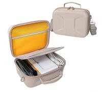 Borsa Custodia per Stampante Portatile per kodak Plus con Maniglia e Cinghia - Custodia Rigida Antiurto Organizzata per Viaggi 25x17.5x13cm(Khaki + Yellow)