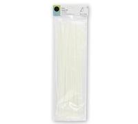 Borsa da 50 fascette bianche da 7,6 x 550 mm, 100% nylon 66, resistenti e durevoli per il fissaggio e l'organizzazione di cavi e oggetti.