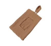 Borsa da appendere a doppio strato in crêpe di cotone per letto del bambino, borsa portaoggetti da appendere con cerniera
