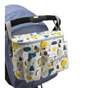Borsa da appendere for passeggino Borsa multifunzionale for mamma Borsa for riporre il passeggino Per La Raccolta Di Salviette, Pannoli(White)