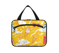 Borsa da appendere per gelato gialla estiva per gli uomini che viaggiano con gancio, borsa per il trucco impermeabile da appendere per viaggio trucco viaggio maleta para maquillaje L