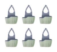 Borsa da appendere per lavello a doppio strato, chiusura regolabile, robusto supporto per spugna da cucina, cestino di scarico per uso quotidiano, salvaspazio, mensola per lavello
