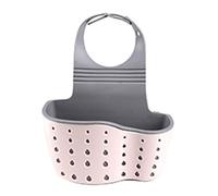 Borsa da appendere per rubinetto da, organizer per drenaggio del lavandino, rosa, in gomma TPR, salvaspazio, cestino da appendere per lavello della, porta spugna, strofinaccio,