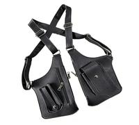 Borsa da ascella da uomo, antifurto, impermeabile, con più tasche e tracolla regolabile, borsa a tracolla vintage, per tutti i giorni, ufficio, viaggi, tempo libero e shopping, Nero , Siehe