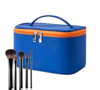 Borsa da bagno per trucco, borsa da toilette con manico per il trasporto cosmetico impermeabile per le donne - Organizzatore di prodotti da toeletta cosmetici, zaffiro, Se référer au descriptif,