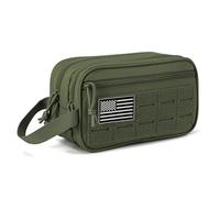 Borsa da bagno tattica per gli uomini, borsa per l'igiene, strumento militare, borse molle, piccolo kit da toilette per gli uomini, kit da barba per gli uomini, borse da doccia da viaggio, Verde